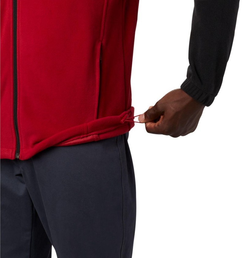 Red Men's Columbia Collegiate Flanker III - Oklahoma Fleece Jacket | ZKFWC-7239