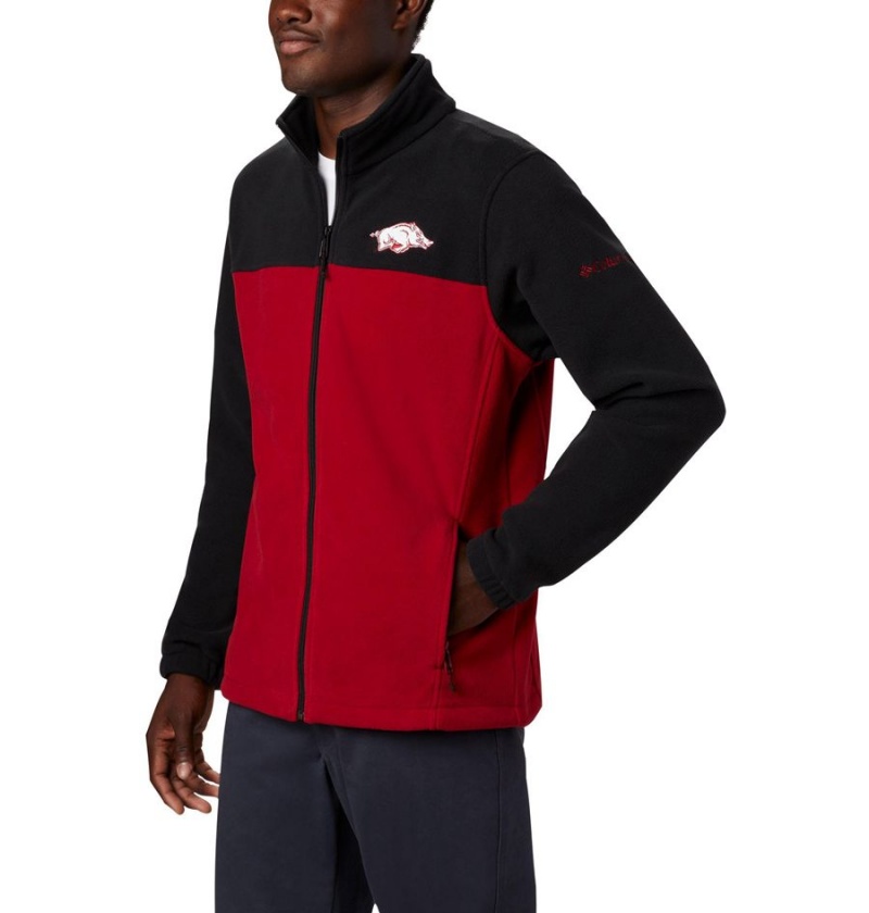 Red Men's Columbia Collegiate Flanker III - Arkansas Fleece Jacket | XDNUC-3420