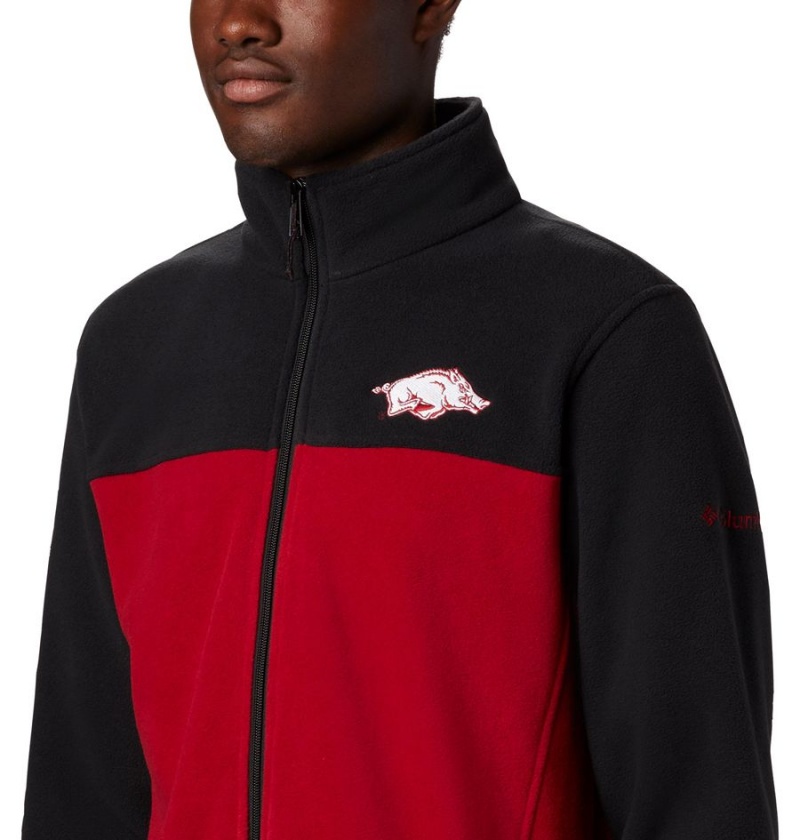 Red Men's Columbia Collegiate Flanker III - Arkansas Fleece Jacket | XDNUC-3420