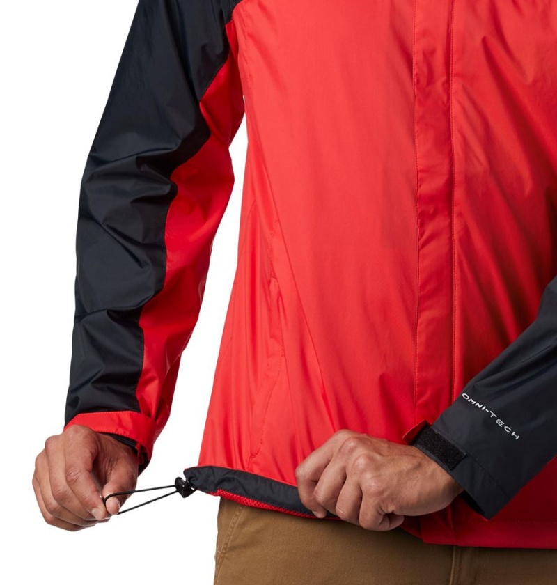 Red Men's Columbia Collegiate Glennaker Storm - Georgia Rain Jacket | ZHJCO-4705