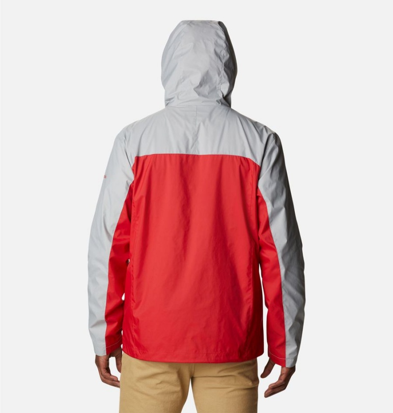 Red Men's Columbia Collegiate Glennaker Storm - Ohio State Rain Jacket | ULAIH-1385