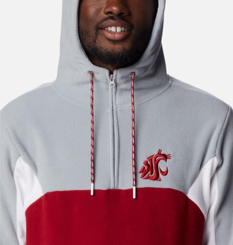 Red Men's Columbia Collegiate Lodge Fleece - Washington State Hoodie | GROCS-4082