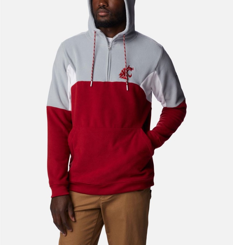 Red Men's Columbia Collegiate Lodge Fleece - Washington State Hoodie | GROCS-4082