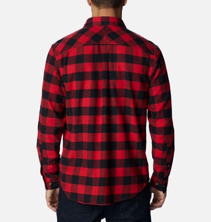 Red Men's Columbia Flare Gun Stretch Flannel Shirt | EHXFA-2635