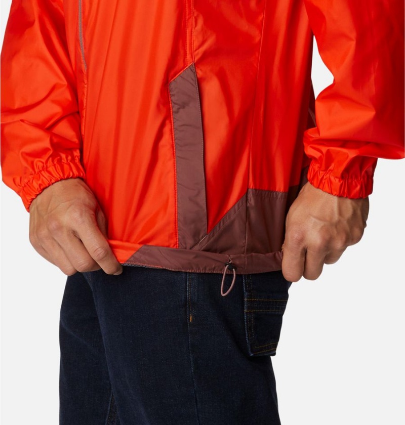 Red Men's Columbia Flash Challenger Jacket Windbreaker | EOMXU-8516