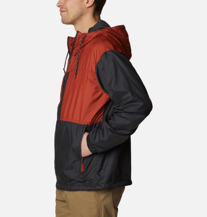 Red Men's Columbia Flash Challenger Lined Windbreaker | YPVWX-4286