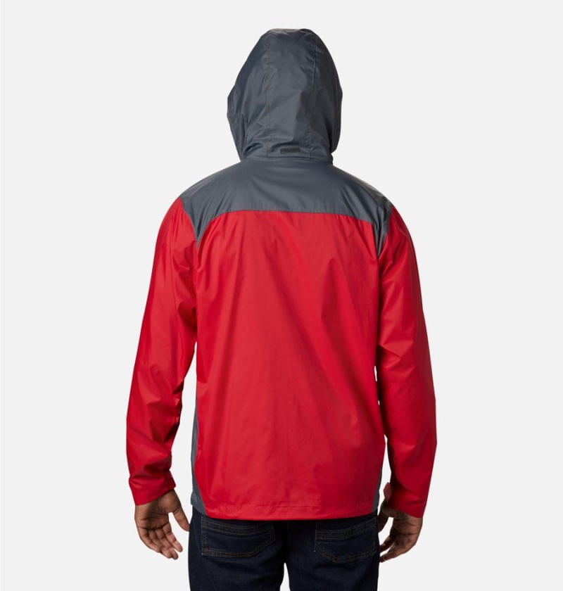 Red Men's Columbia Glennaker Lake Rain Jacket | FBRXE-2653