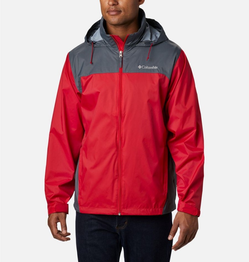 Red Men\'s Columbia Glennaker Lake Rain Jacket | FBRXE-2653