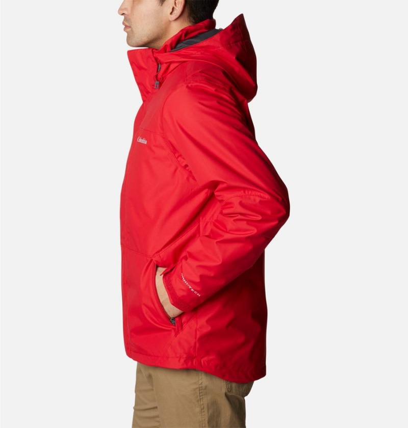 Red Men's Columbia Gulfport Interchange 3 In 1 Jackets | UGIHN-4107