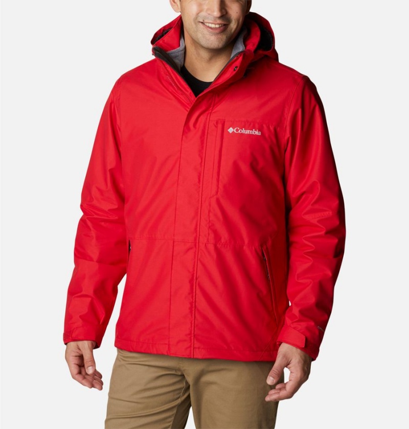 Red Men\'s Columbia Gulfport Interchange 3 In 1 Jackets | UGIHN-4107