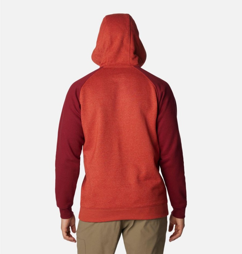 Red Men's Columbia Hart Mountain II Hoodie | FYKHR-6718