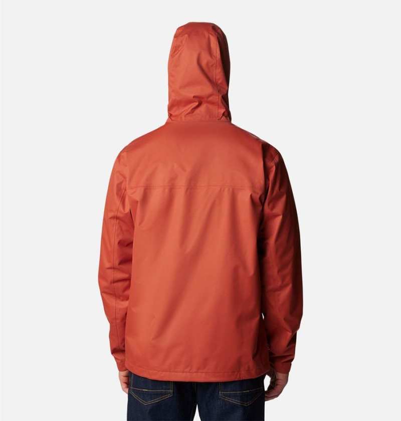 Red Men's Columbia Hikebound Rain Jacket | OEMXJ-1607