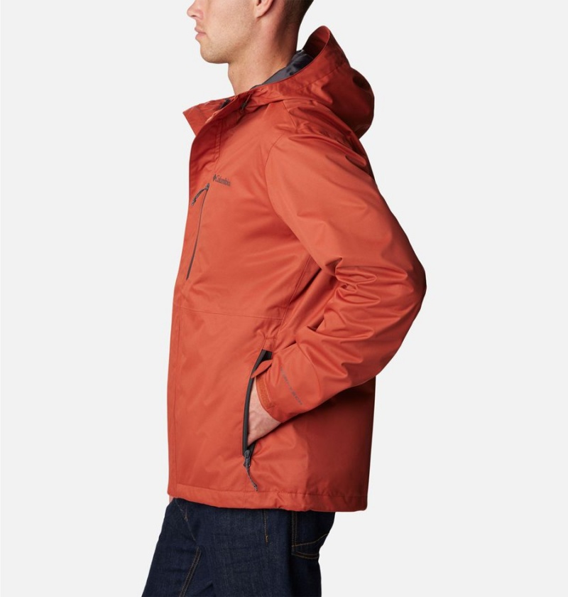 Red Men's Columbia Hikebound Rain Jacket | OEMXJ-1607