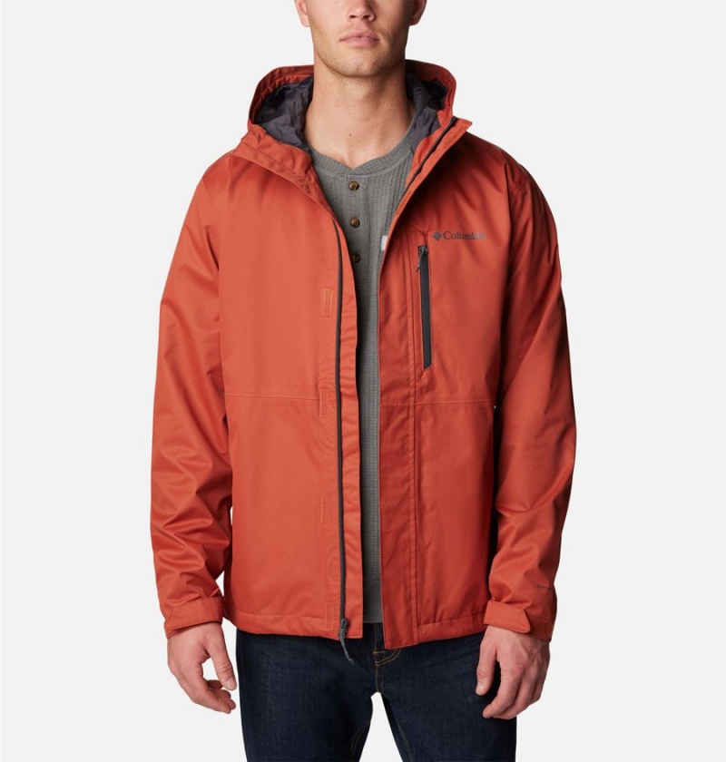 Red Men's Columbia Hikebound Rain Jacket | OEMXJ-1607