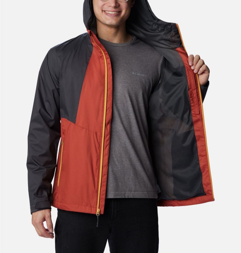 Red Men's Columbia Inner Limits II Rain Jacket | HOUJQ-9715