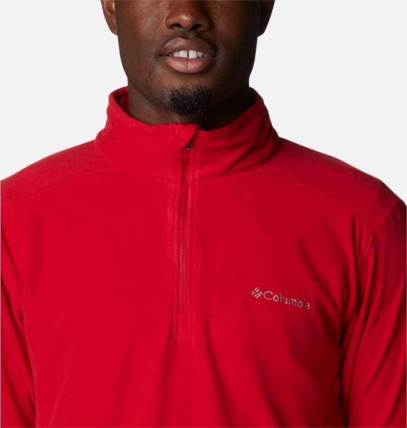 Red Men's Columbia Klamath Range II Half Zip Fleece Pullover | FVGIJ-3172