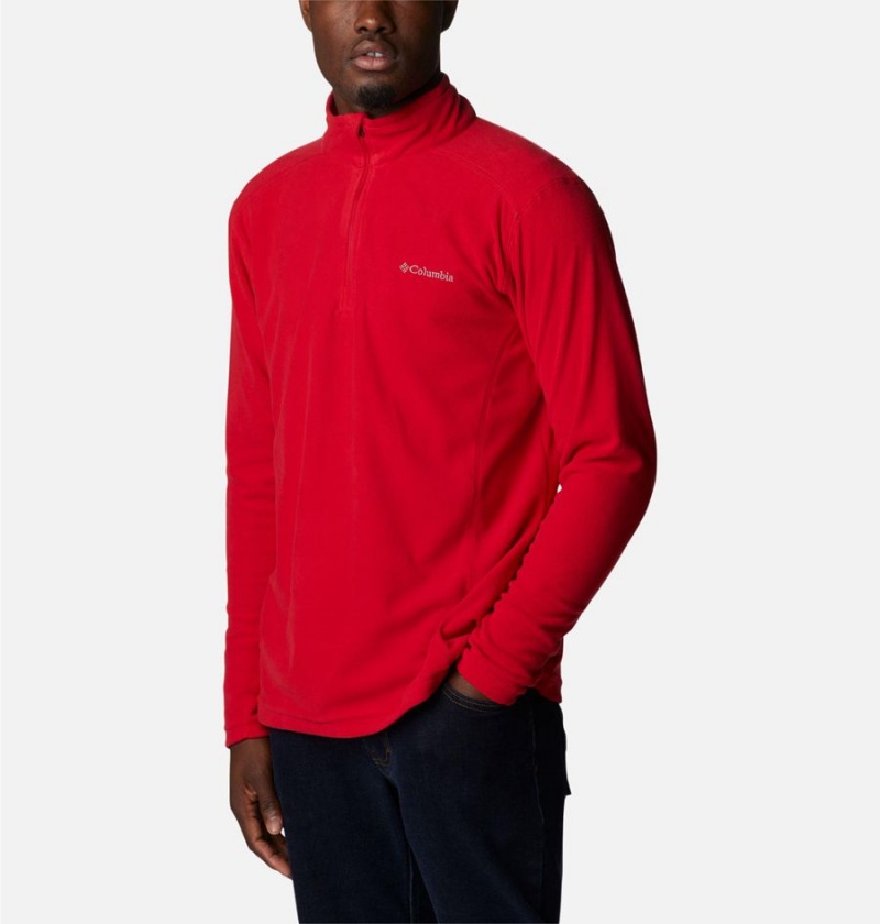 Red Men's Columbia Klamath Range II Half Zip Fleece Pullover | FVGIJ-3172