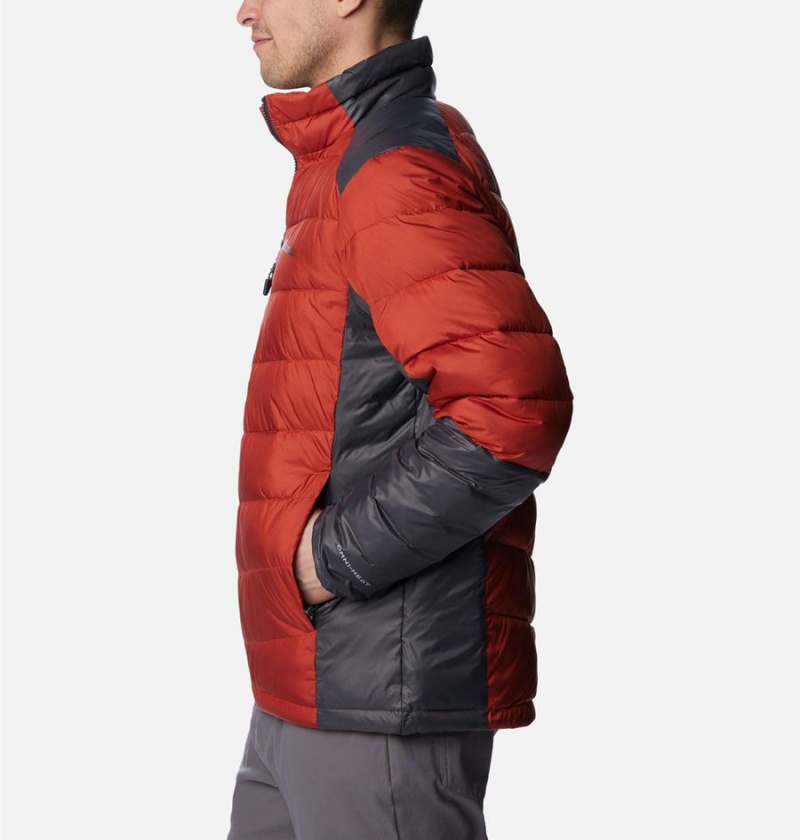 Red Men's Columbia Labyrinth Loop Omni Heat Infinity Insulated Puffer Jacket | XZCMW-1362