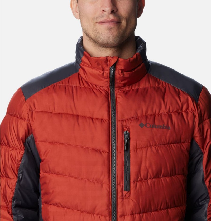 Red Men's Columbia Labyrinth Loop Omni Heat Infinity Insulated Puffer Jacket | XZCMW-1362