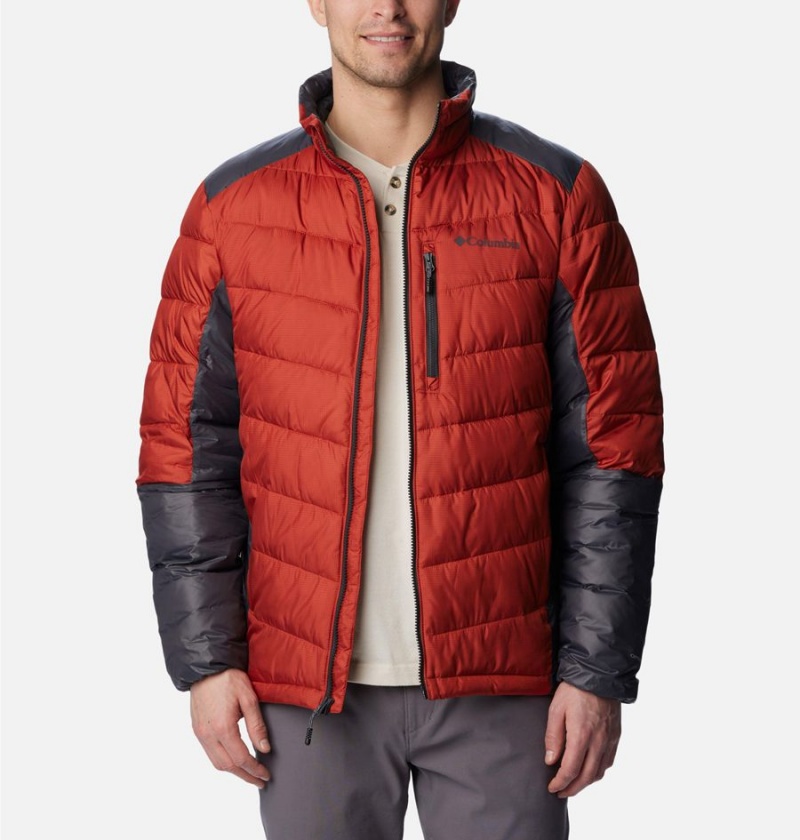 Red Men's Columbia Labyrinth Loop Omni Heat Infinity Insulated Puffer Jacket | XZCMW-1362