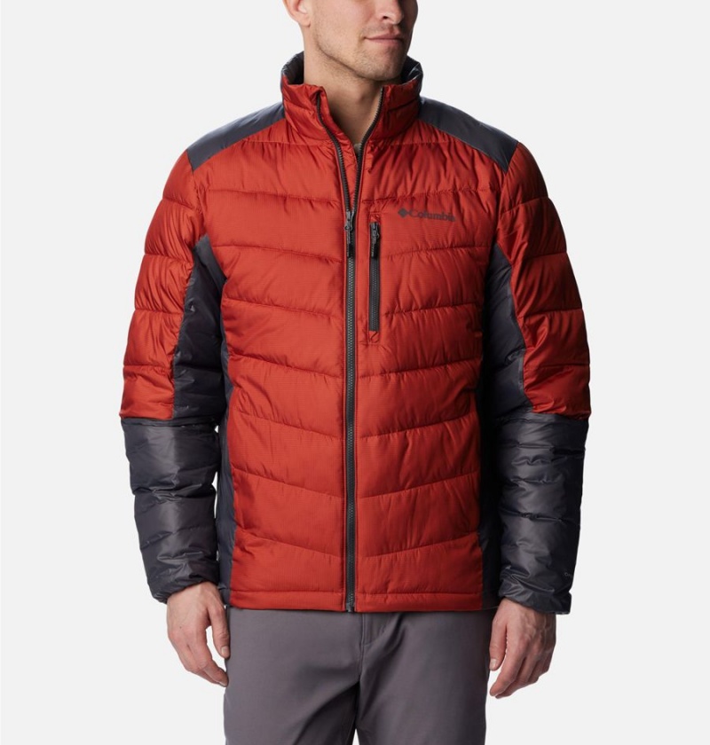 Red Men\'s Columbia Labyrinth Loop Omni Heat Infinity Insulated Puffer Jacket | XZCMW-1362