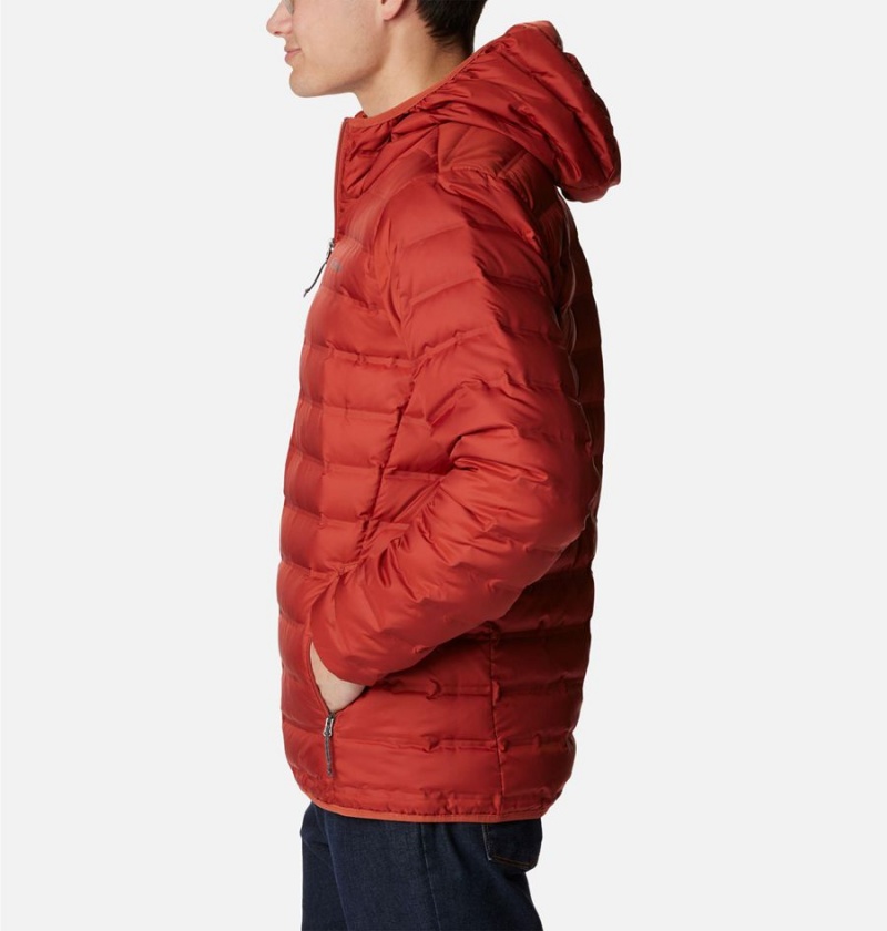 Red Men's Columbia Lake 22 Hooded Insulated Puffer Jacket | FMHLI-5289