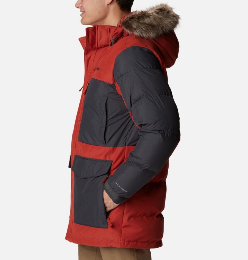 Red Men's Columbia Marquam Peak Fusion Omni Heat Infinity Insulated Coats | NQDKS-4125