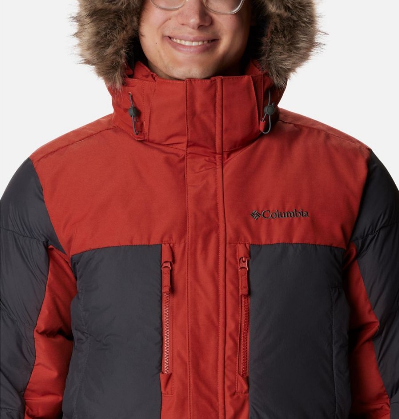 Red Men's Columbia Marquam Peak Fusion Omni Heat Infinity Insulated Coats | NQDKS-4125