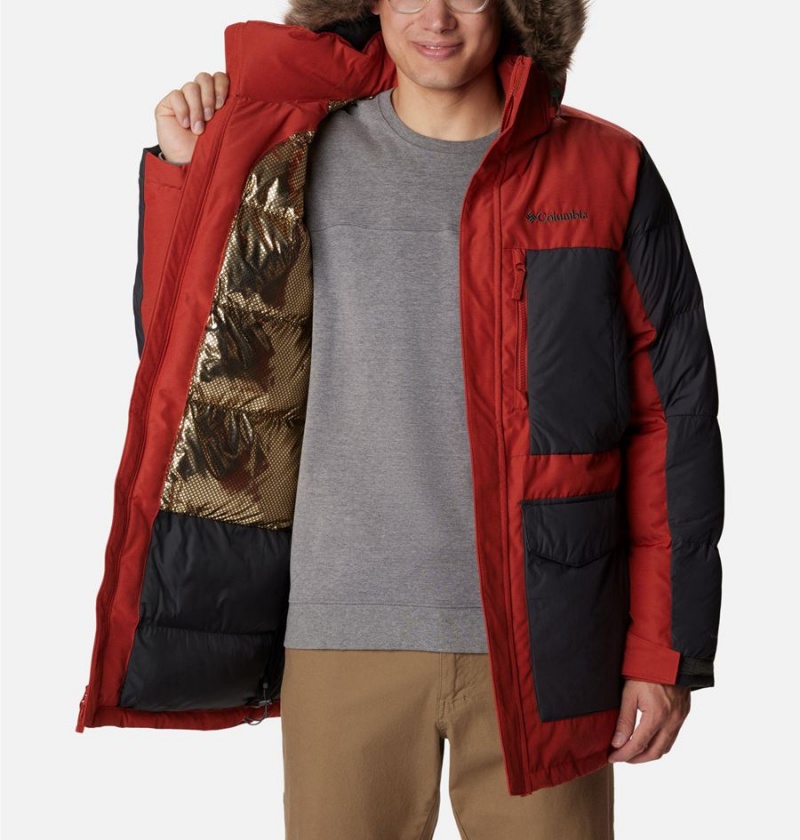 Red Men's Columbia Marquam Peak Fusion Omni Heat Infinity Insulated Coats | NQDKS-4125