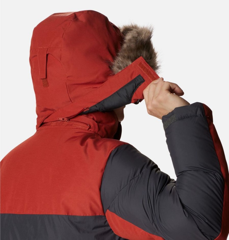 Red Men's Columbia Marquam Peak Fusion Omni Heat Infinity Insulated Coats | NQDKS-4125