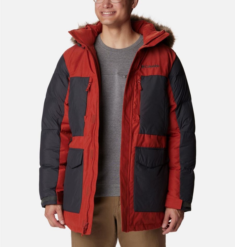 Red Men's Columbia Marquam Peak Fusion Omni Heat Infinity Insulated Coats | NQDKS-4125