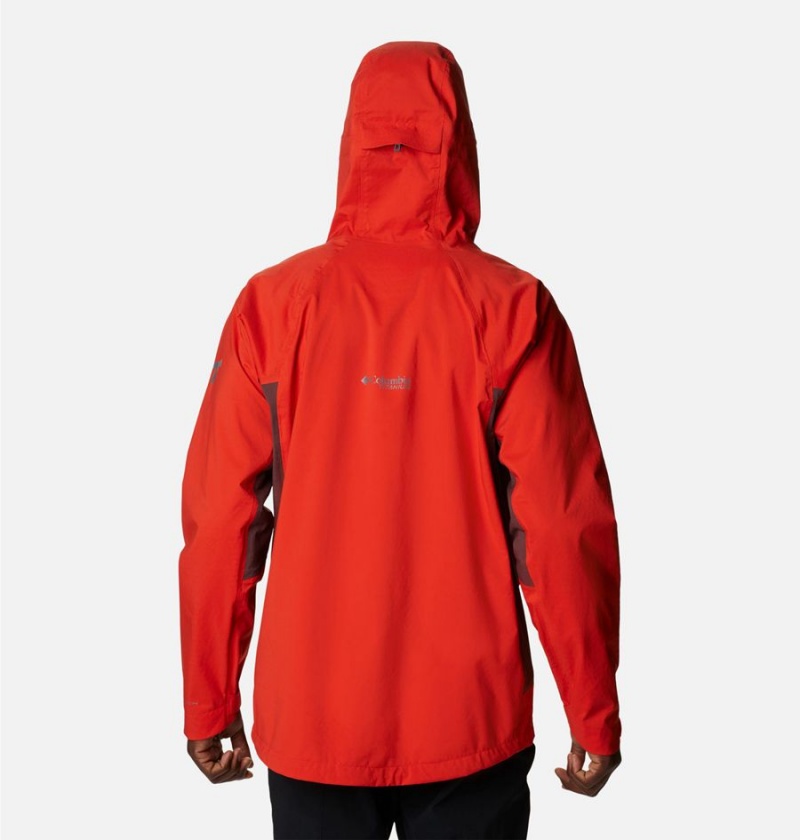 Red Men's Columbia Mazama Trail Shell Rain Jacket | GHWTF-0398