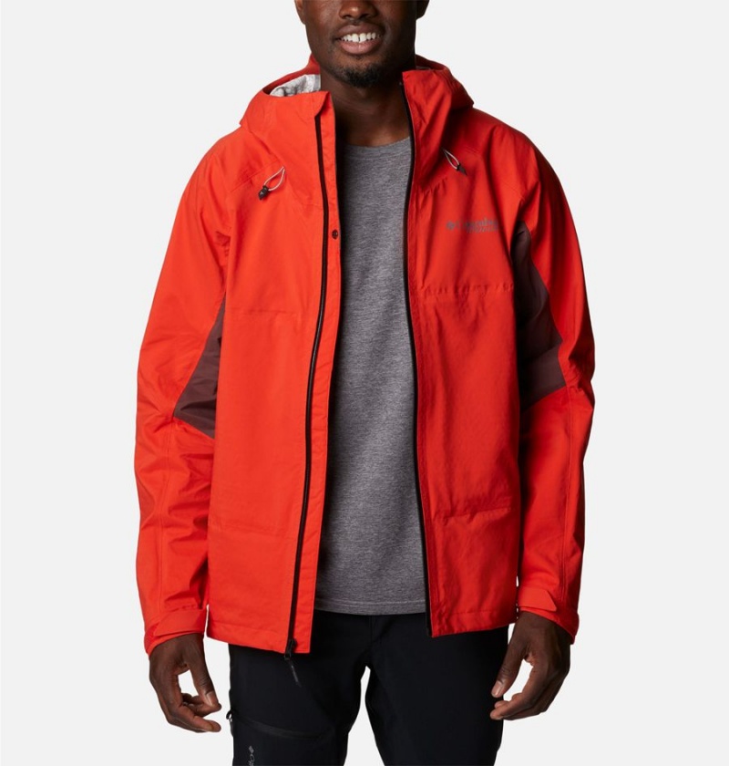 Red Men's Columbia Mazama Trail Shell Rain Jacket | GHWTF-0398