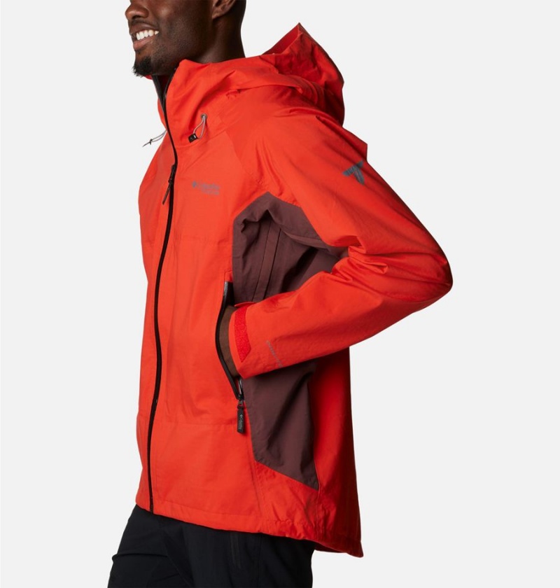 Red Men's Columbia Mazama Trail Shell Rain Jacket | GHWTF-0398