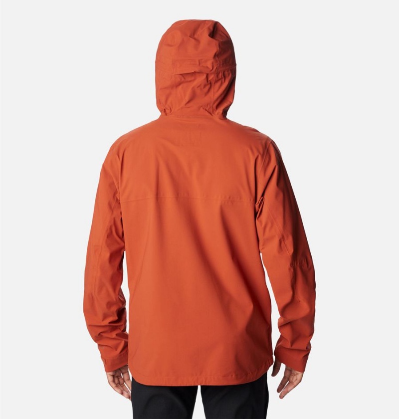 Red Men's Columbia Omni-Tech Ampli-Dry Shell Rain Jacket | EHPXD-0612