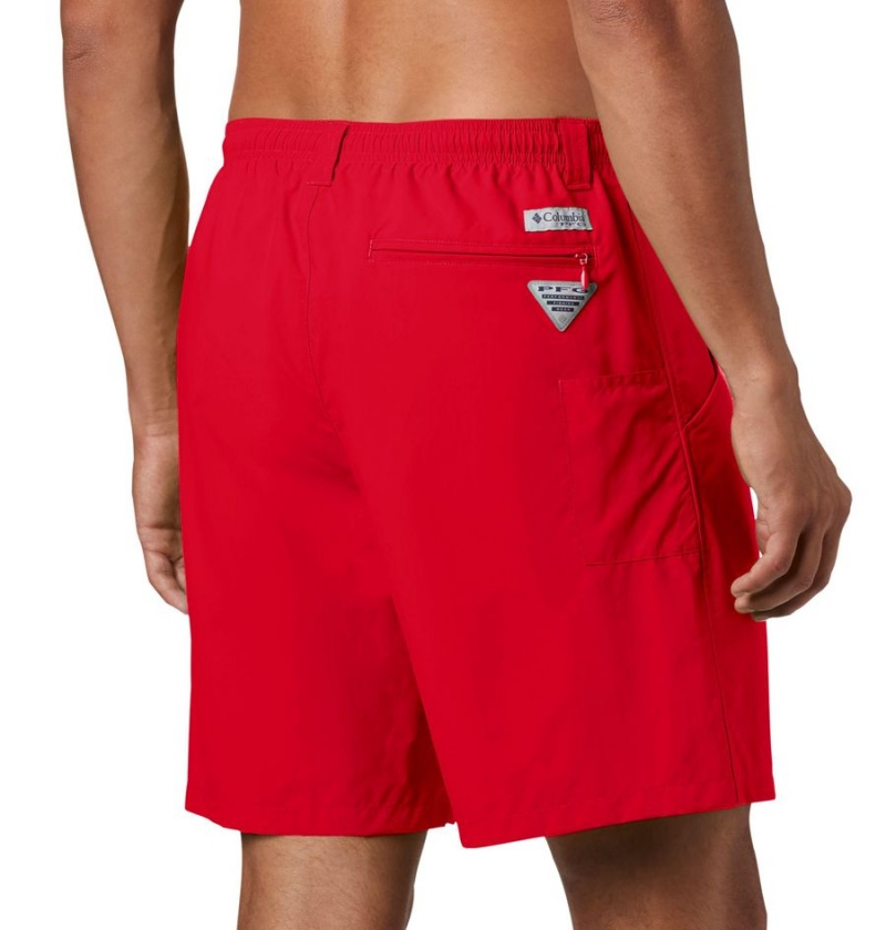 Red Men's Columbia PFG Backcast III Water Shorts | TGNKA-8729