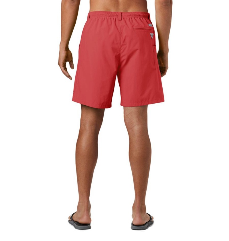 Red Men's Columbia PFG Backcast III Water Shorts | UHJDA-2589