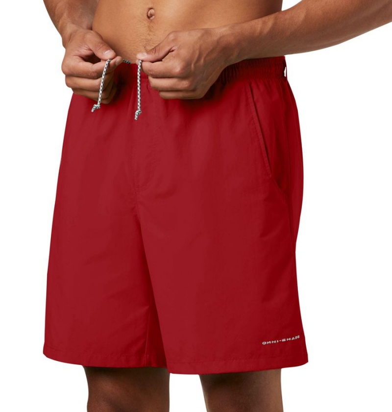 Red Men's Columbia PFG Backcast III Water Shorts | UDSBW-5870