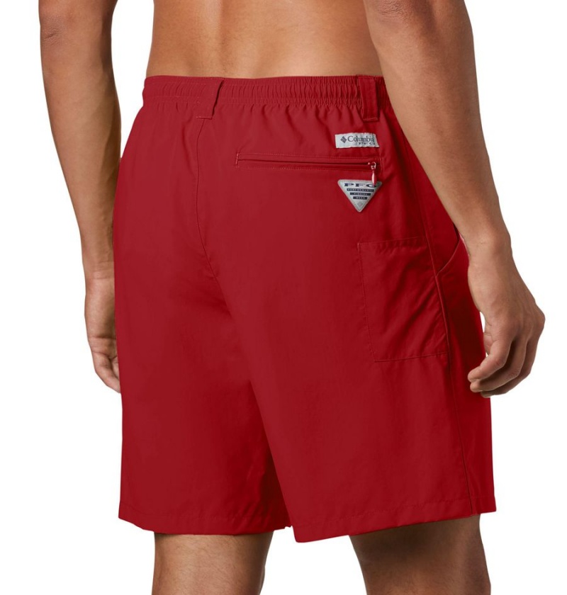 Red Men's Columbia PFG Backcast III Water Shorts | UDSBW-5870