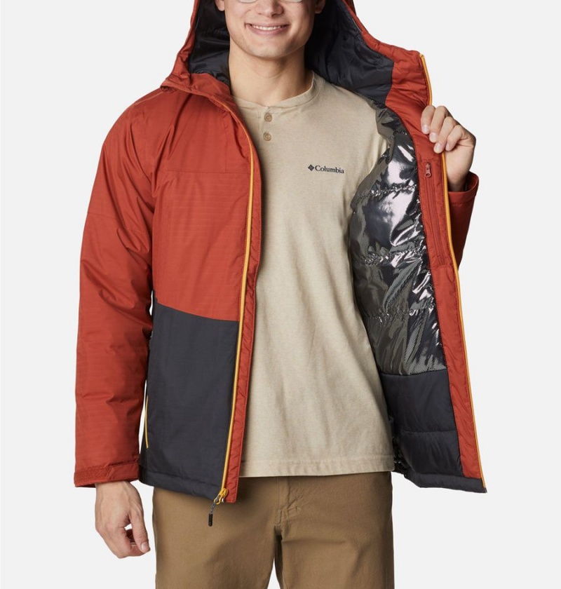 Red Men's Columbia Point Park Insulated Puffer Jacket | CFTEX-3569