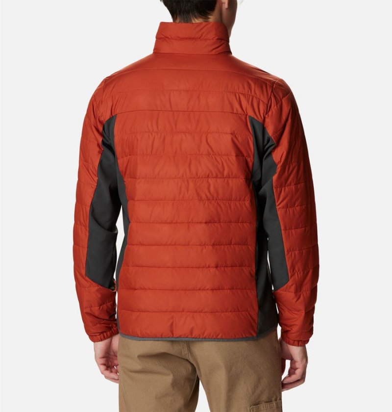 Red Men's Columbia Powder Lite Hybrid Insulated Puffer Jacket | FNHBV-7395