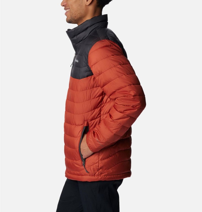 Red Men's Columbia Powder Lite Insulated Puffer Jacket | LPARF-1043