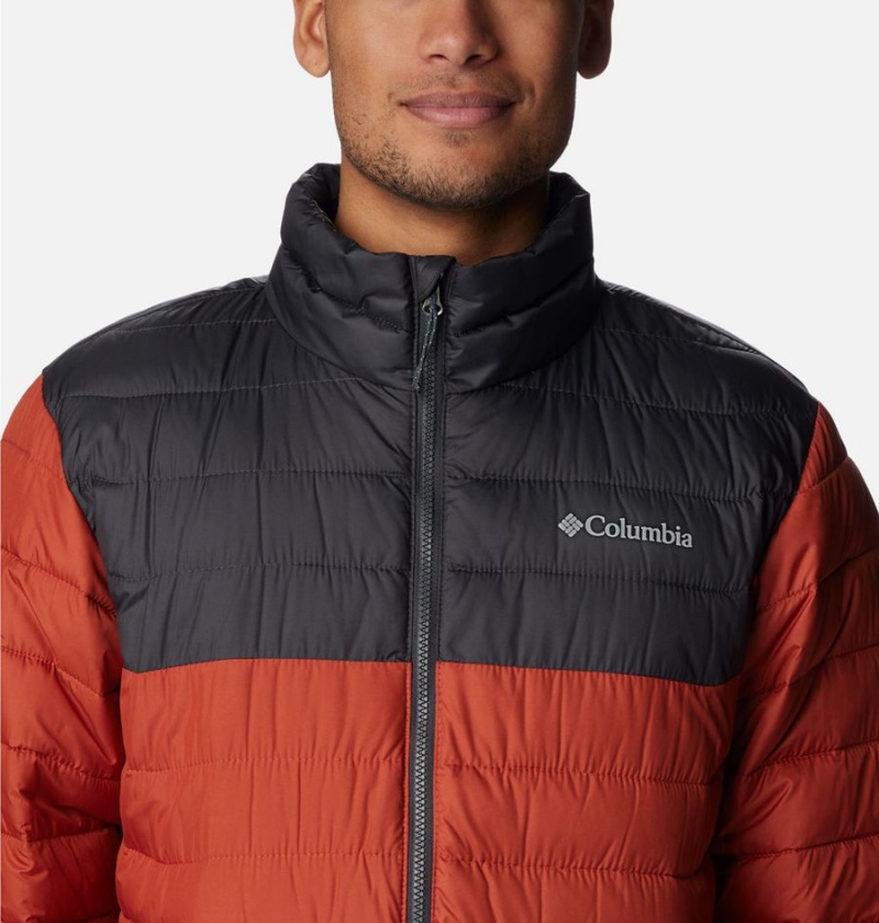 Red Men's Columbia Powder Lite Insulated Puffer Jacket | LPARF-1043