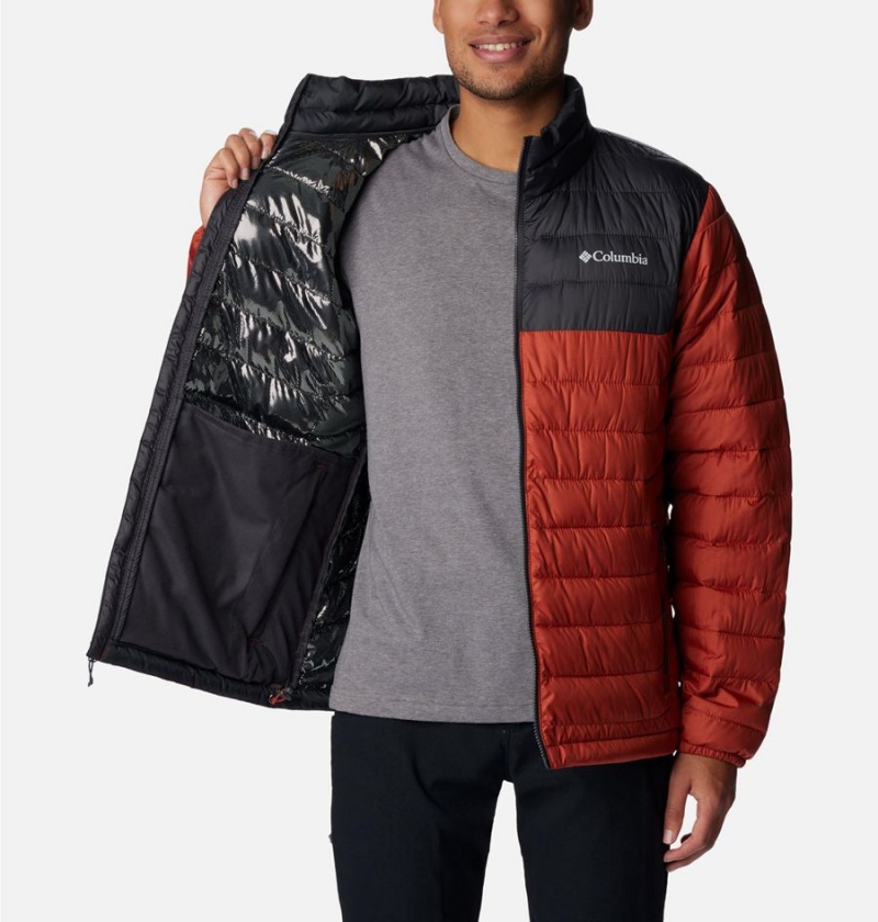 Red Men's Columbia Powder Lite Insulated Puffer Jacket | LPARF-1043