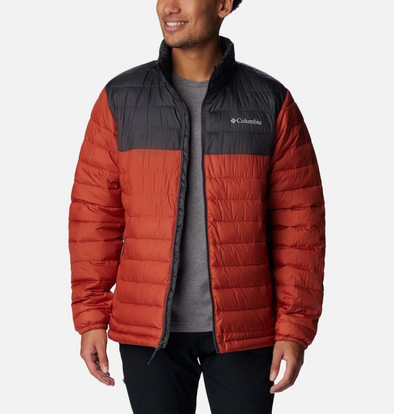 Red Men's Columbia Powder Lite Insulated Puffer Jacket | LPARF-1043