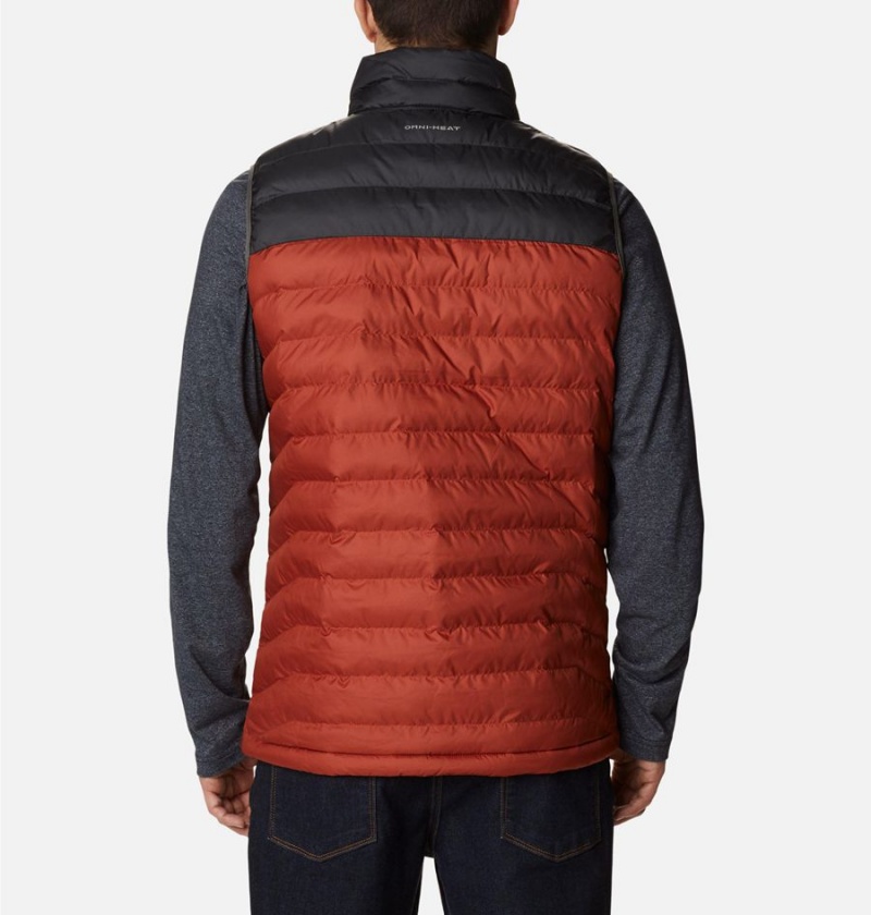 Red Men's Columbia Powder Lite Vest | CQDIP-0168