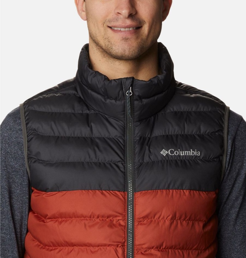 Red Men's Columbia Powder Lite Vest | CQDIP-0168