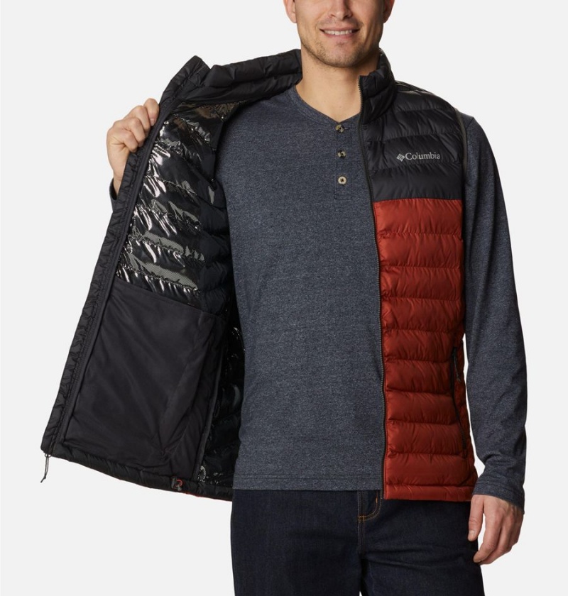 Red Men's Columbia Powder Lite Vest | CQDIP-0168