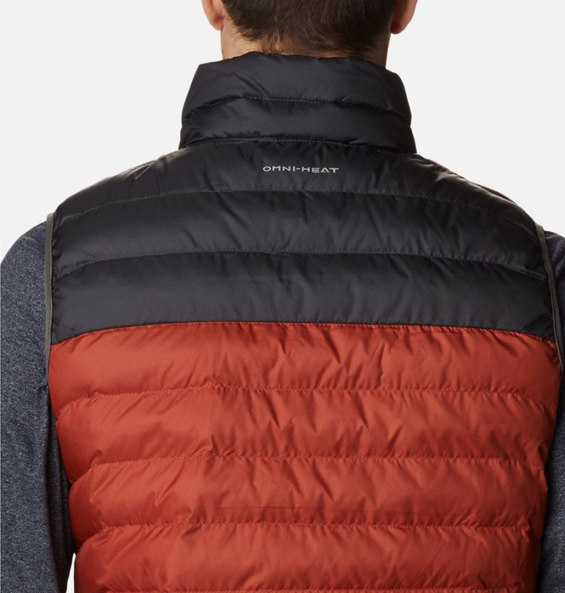 Red Men's Columbia Powder Lite Vest | CQDIP-0168