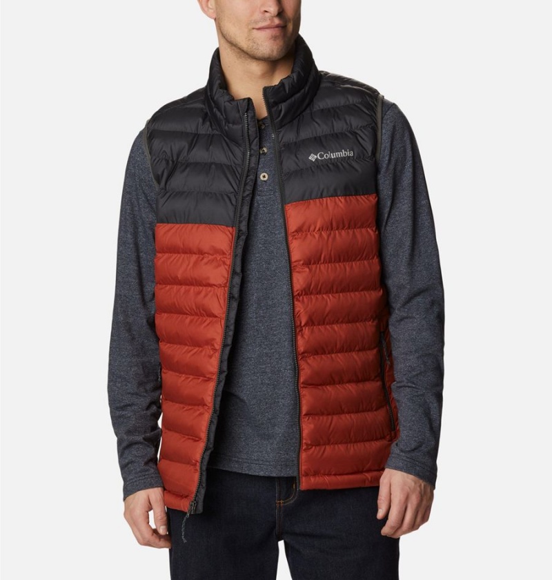 Red Men's Columbia Powder Lite Vest | CQDIP-0168